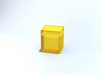 PORTA COTONETE C/ TPA EM RESINA QUADRADO 