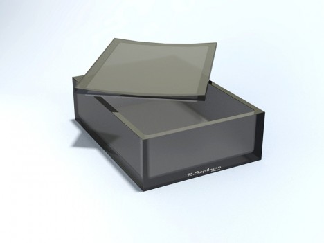 CAIXA RETANGULAR N°2  COM TAMPA EM RESINA