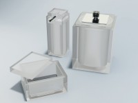 CONJUNTO GOURMET 3Pç C/ Sobre-tampa em   INOX DEC Cubo